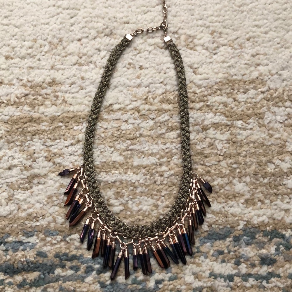Stella & Dot Statement Necklace - Rose Gold